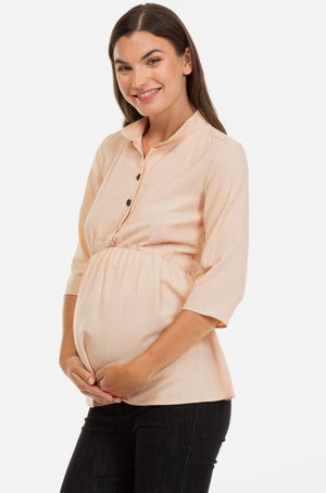 Cămașă din in pentru gravide și alăptare