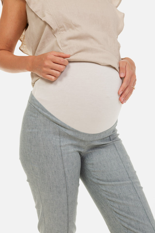 Pantaloni elastic din in pentru gravide