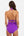 Costum de baie pentru gravide cu aplicații cu flori - violet