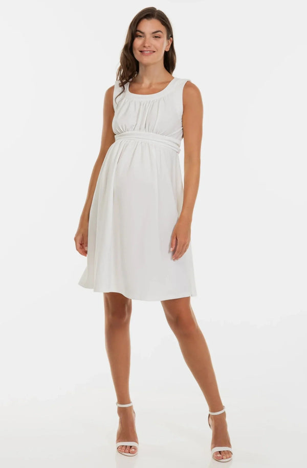 Rochie elegantă pentru gravide în ecru