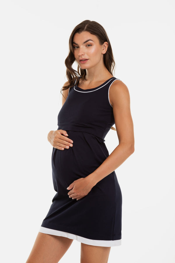 Rochie de bumbac pentru gravide și alăptare