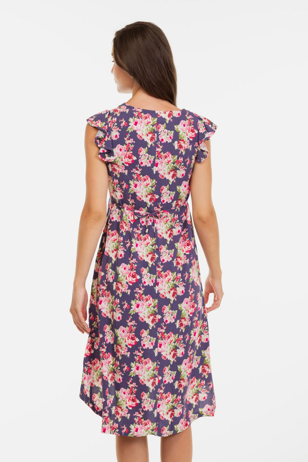 Rochie asimetrică pentru gravide și alăptare