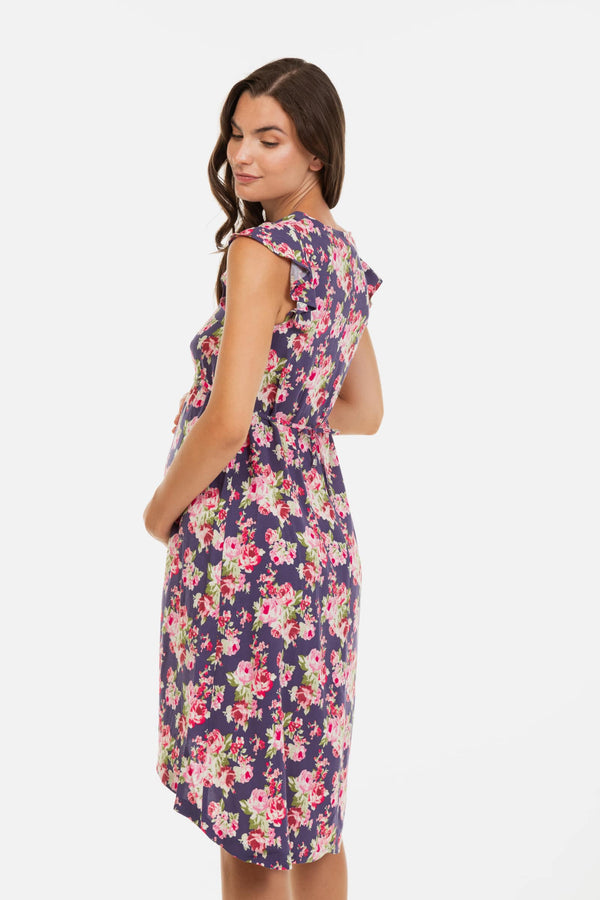 Rochie asimetrică pentru gravide și alăptare