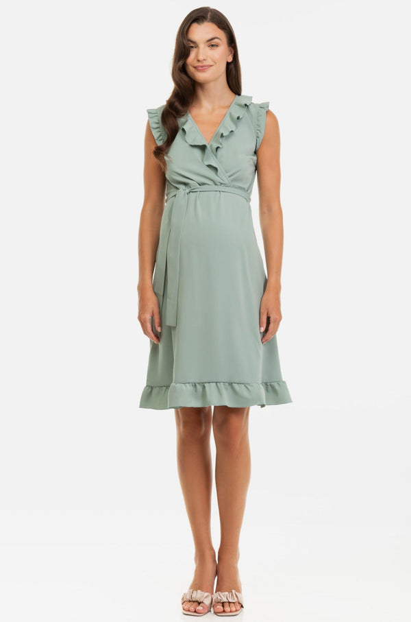 Rochie cu volane pentru gravide și alăptare