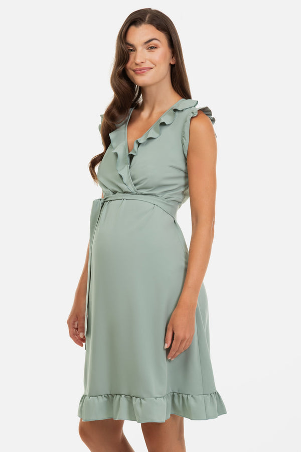 Rochie cu volane pentru gravide și alăptare