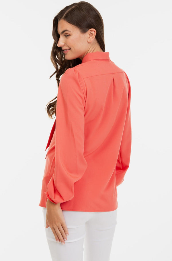 Cămașă pentru gravide și alăptare cu guler cu șireturi