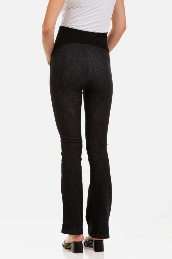 Bootcut blugi pentru gravide în negru