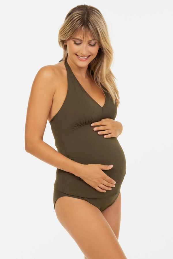 Costum de baie pentru gravide - khaki