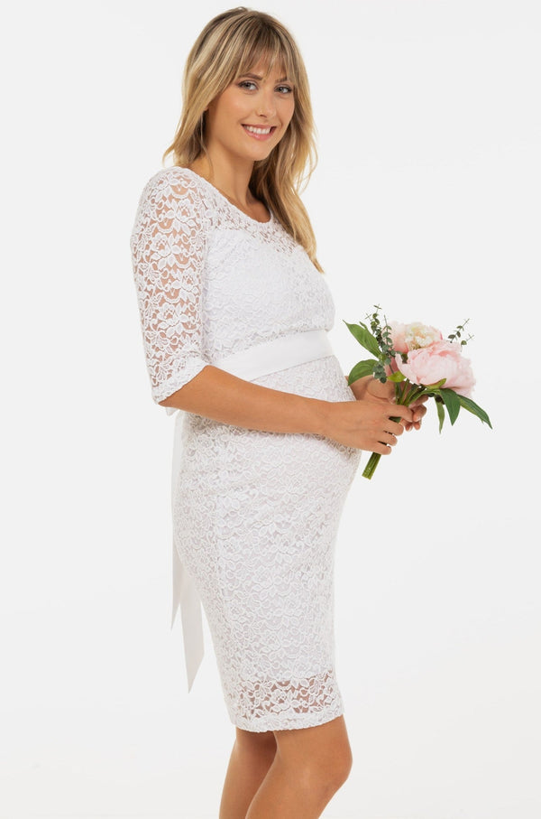 Rochie de mireasă din dantelă pentru gravide și alăptare