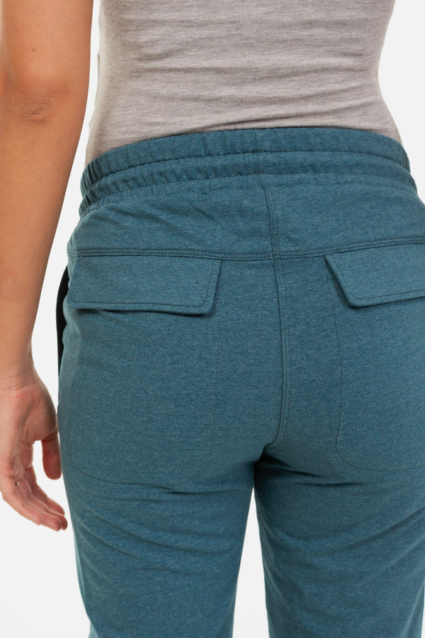 Pantalon sport pentru gravide - verde petrol