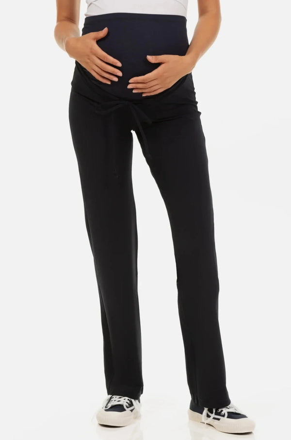 Pantaloni sport-eleganți pentru gravide – albastru închis