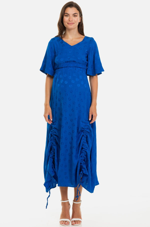 Rochie lungă cu volane pentru gravide