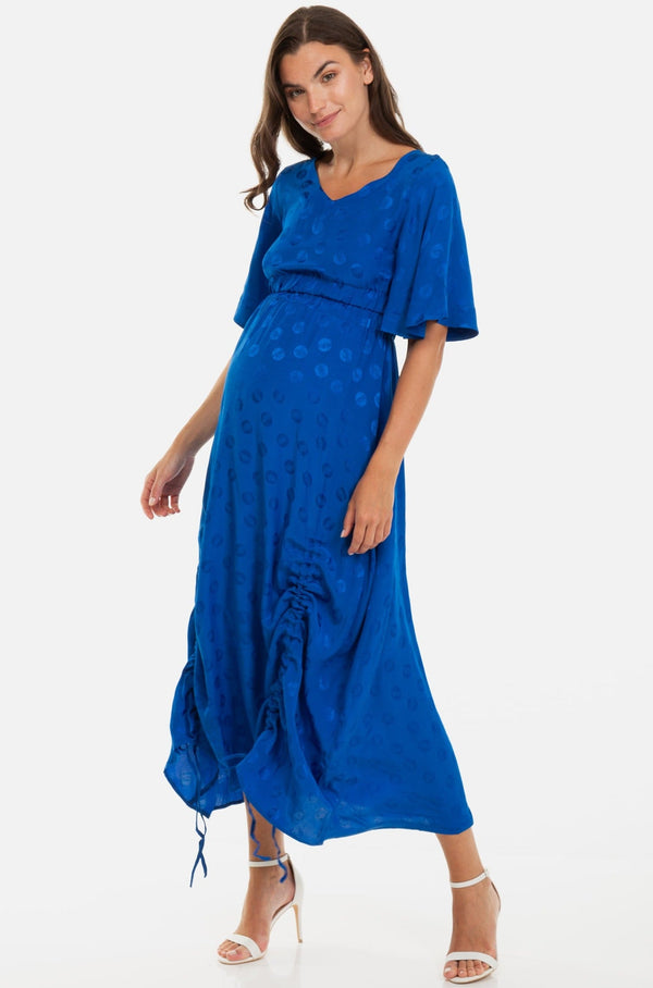 Rochie lungă cu volane pentru gravide