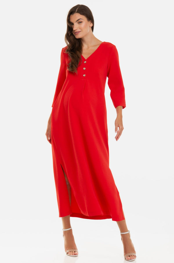 Rochie lungă cu fante pentru gravide și alăptare