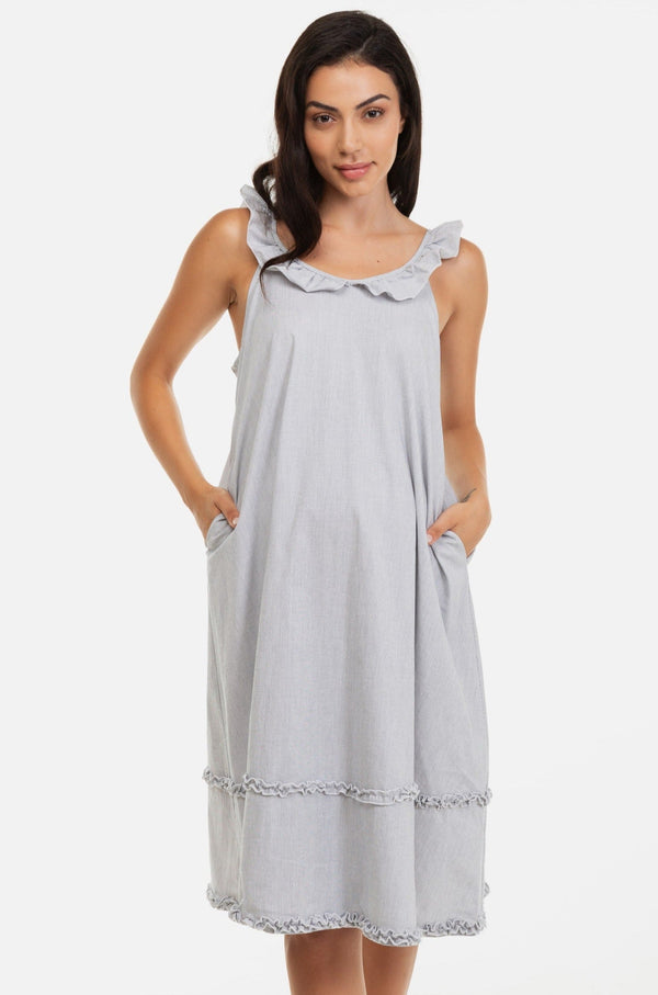 Rochie evazată din bumbac pentru gravide