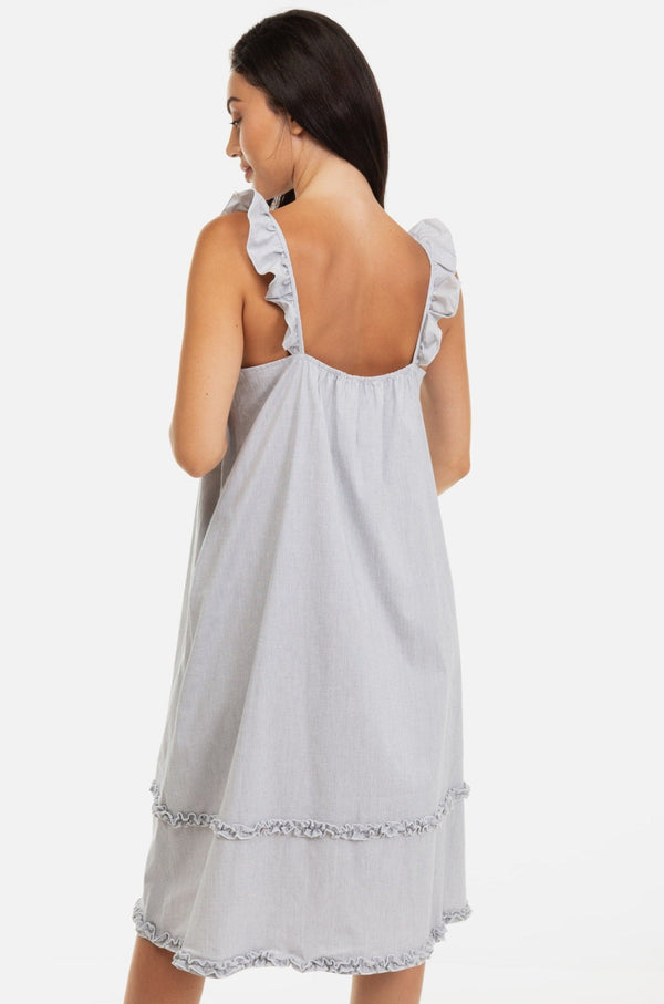 Rochie evazată din bumbac pentru gravide