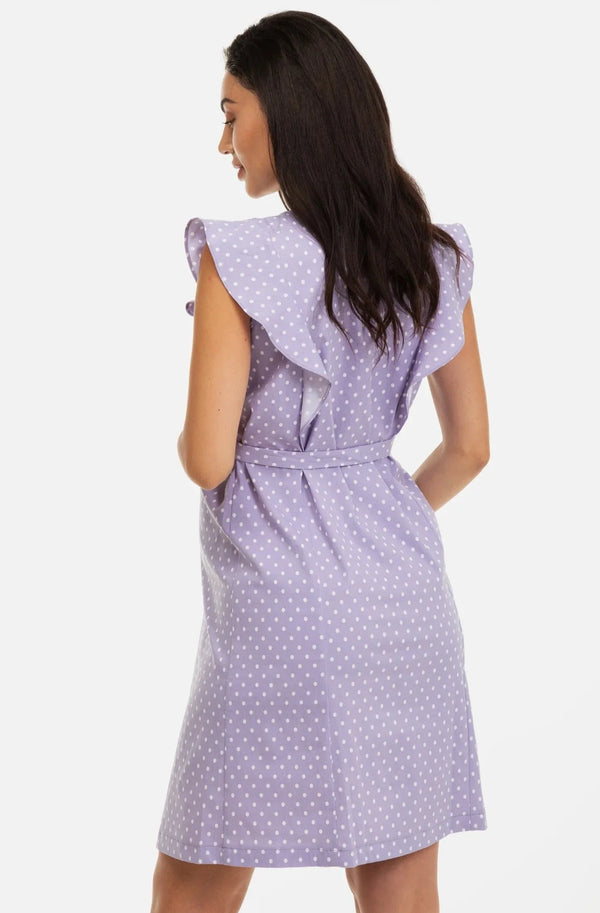 Rochie pentru gravide și alăptare cu mâneci cu volane