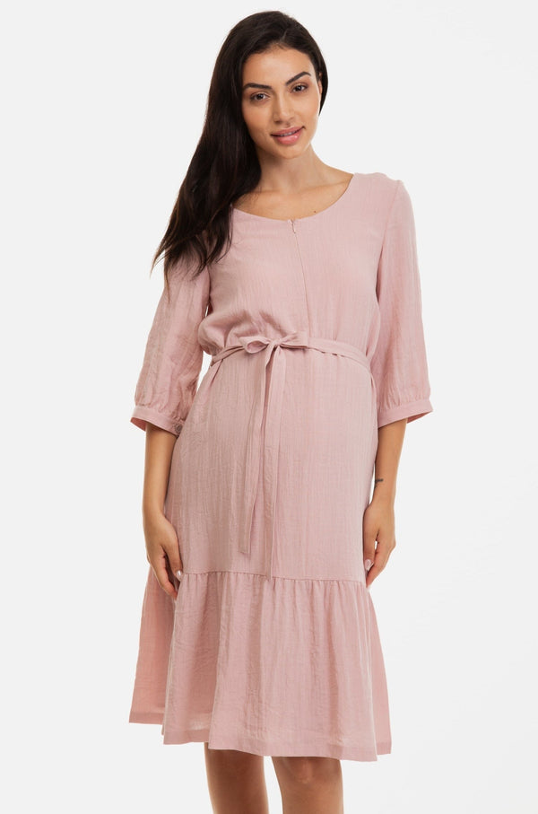 Rochie cu tiv cu volănașe pentru gravide și alăptare