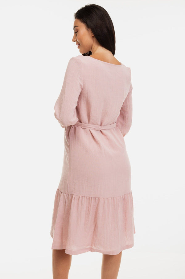 Rochie cu tiv cu volănașe pentru gravide și alăptare