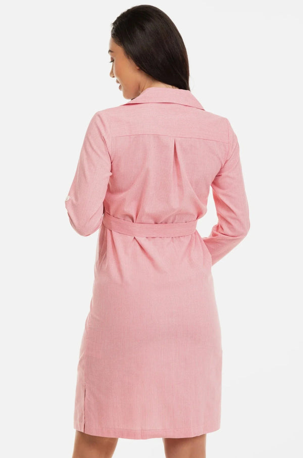 Rochie-cămașă din bumbac pentru gravide și alăptare