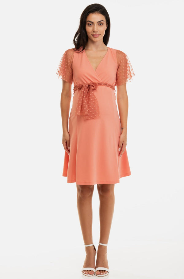 Rochie cu buline pentru gravide și alăptare