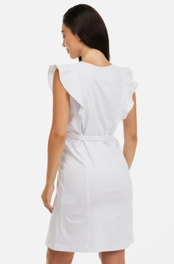 Rochie pentru gravide și alăptare cu mâneci cu volane