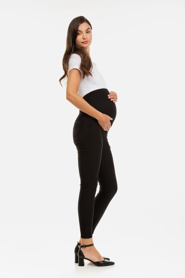 Pantaloni negri ajustați pentru gravide