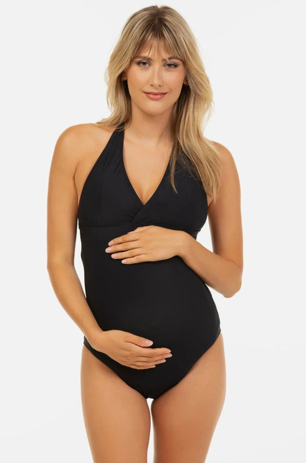 Costum de baie pentru gravide și alăptare în albastru închis