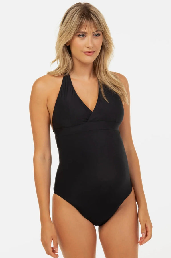 Costum de baie pentru gravide și alăptare în albastru închis