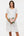 Rochie albă pentru gravide și alăptare cu element transparent