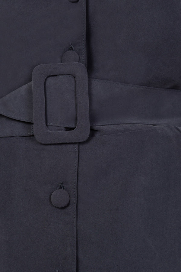 Rochie pentru gravide și alăptare cu guler – gri