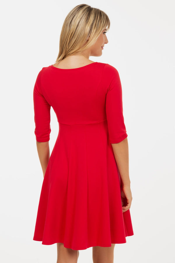 Rochie de seară roșie pentru gravide și alăptare