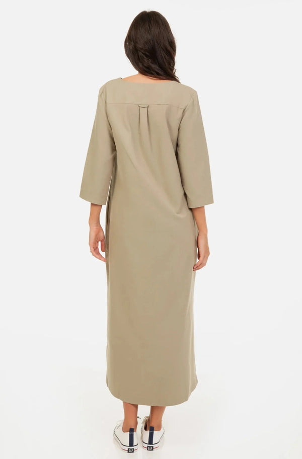 Rochie midi pentru gravide și alăptare - kaki