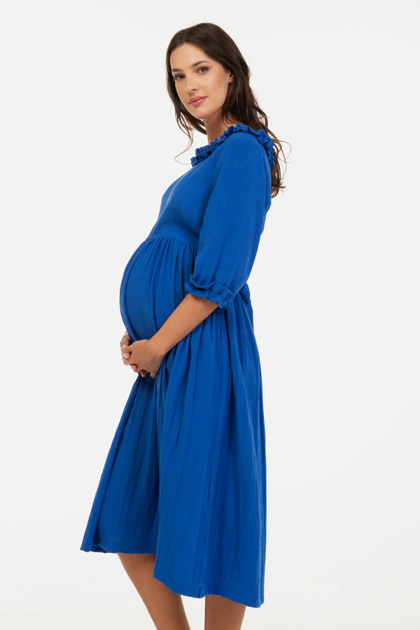 Rochie cu volane pentru gravide și alăptare