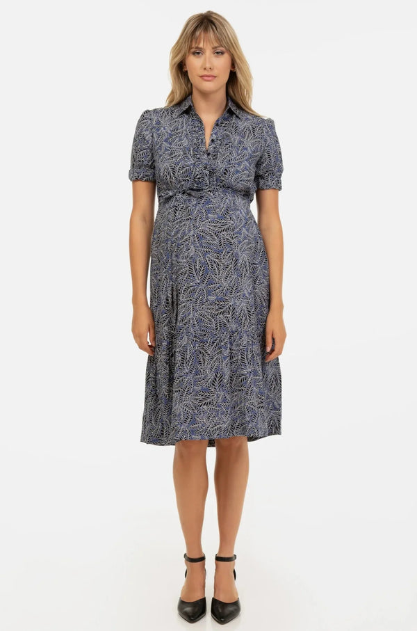 Rochie pentru gravide și alaptare cu gulerul cu volane