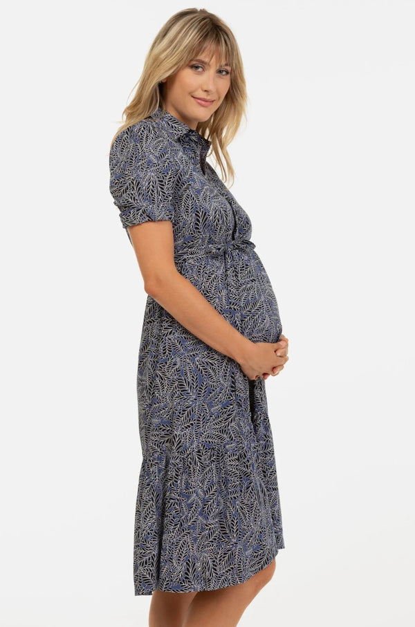 Rochie pentru gravide și alaptare cu gulerul cu volane