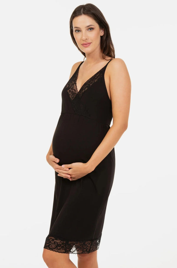 Cămașă de noapte cu dantelă gravide și alăptare
