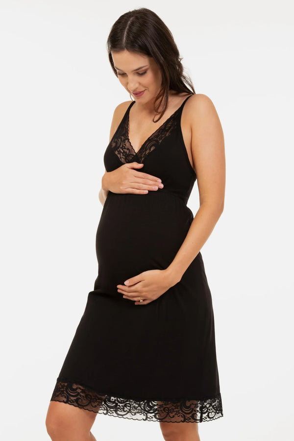 Cămașă de noapte cu dantelă gravide și alăptare