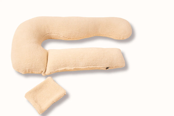 Pernă pufoasă U 3 în 1 pentru gravide și alăptare – bej