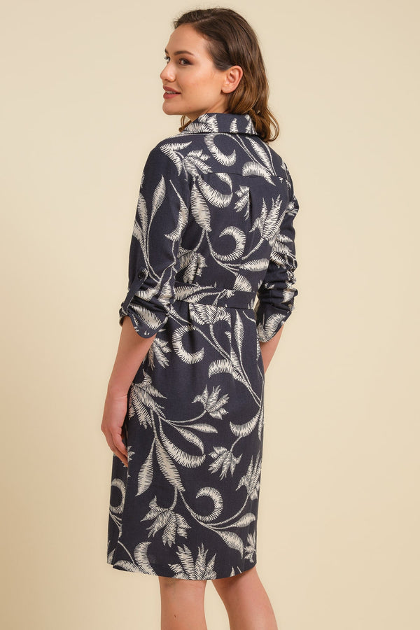 Rochie-cămașă pentru gravide și alăptare cu imprimeu floral