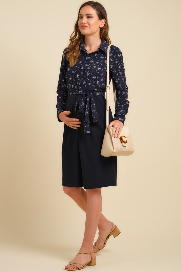 Rochie pentru gravide și alăptare cu partea superioară imprimată