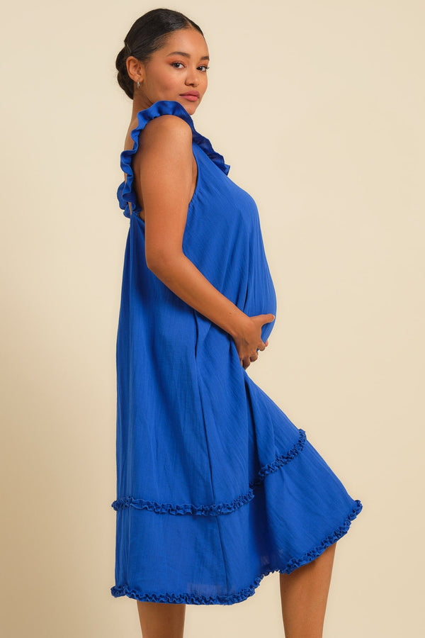 Rochie cu volane pentru gravide