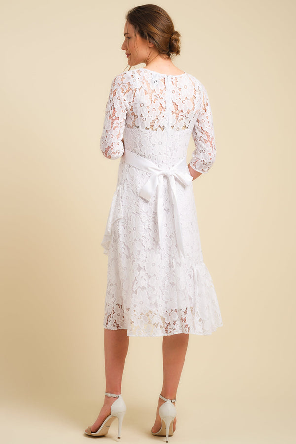 Rochie de mireasă din dantelă pentru gravide