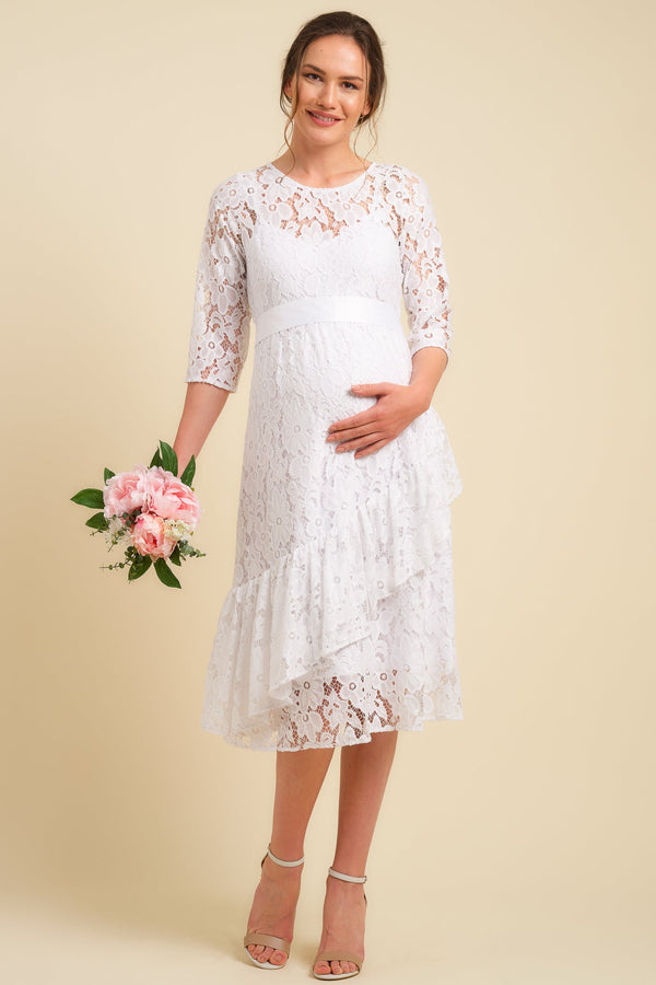 Rochie de mireasă din dantelă pentru gravide