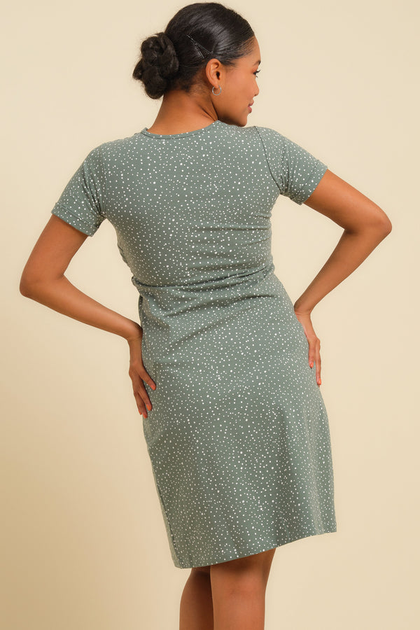 Rochie din bumbac cu nod pentru gravide