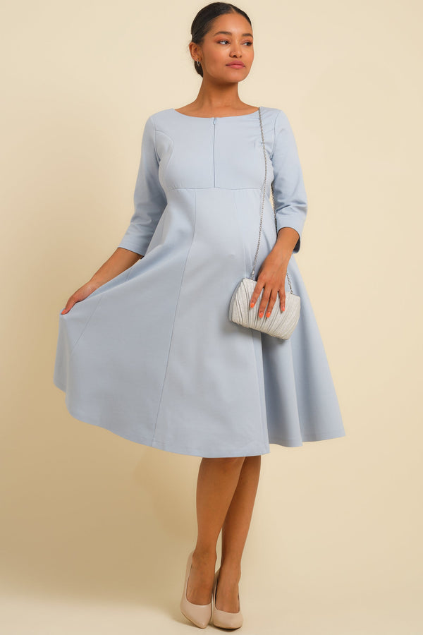 Rochie de seară pentru gravide și alăptare - albastru deschis