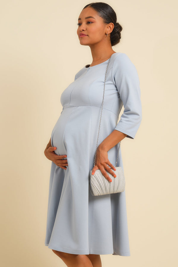 Rochie de seară pentru gravide și alăptare - albastru deschis