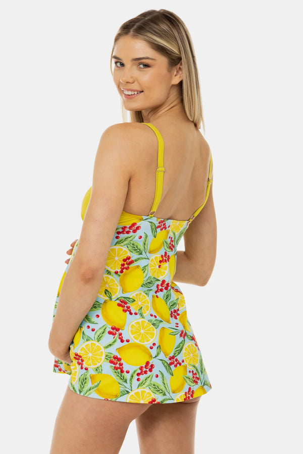 Costum de baie colorat din 2 piese pentru gravide și alăptare