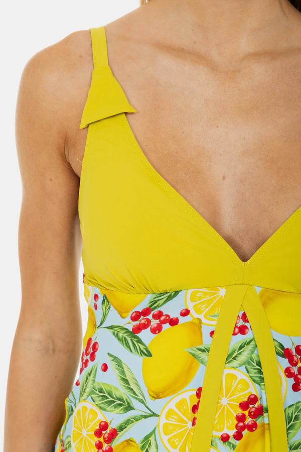 Costum de baie colorat din 2 piese pentru gravide și alăptare