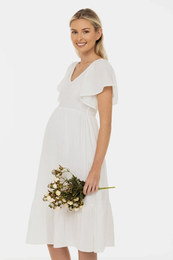 Rochie de mireasă pentru gravide încrețituri